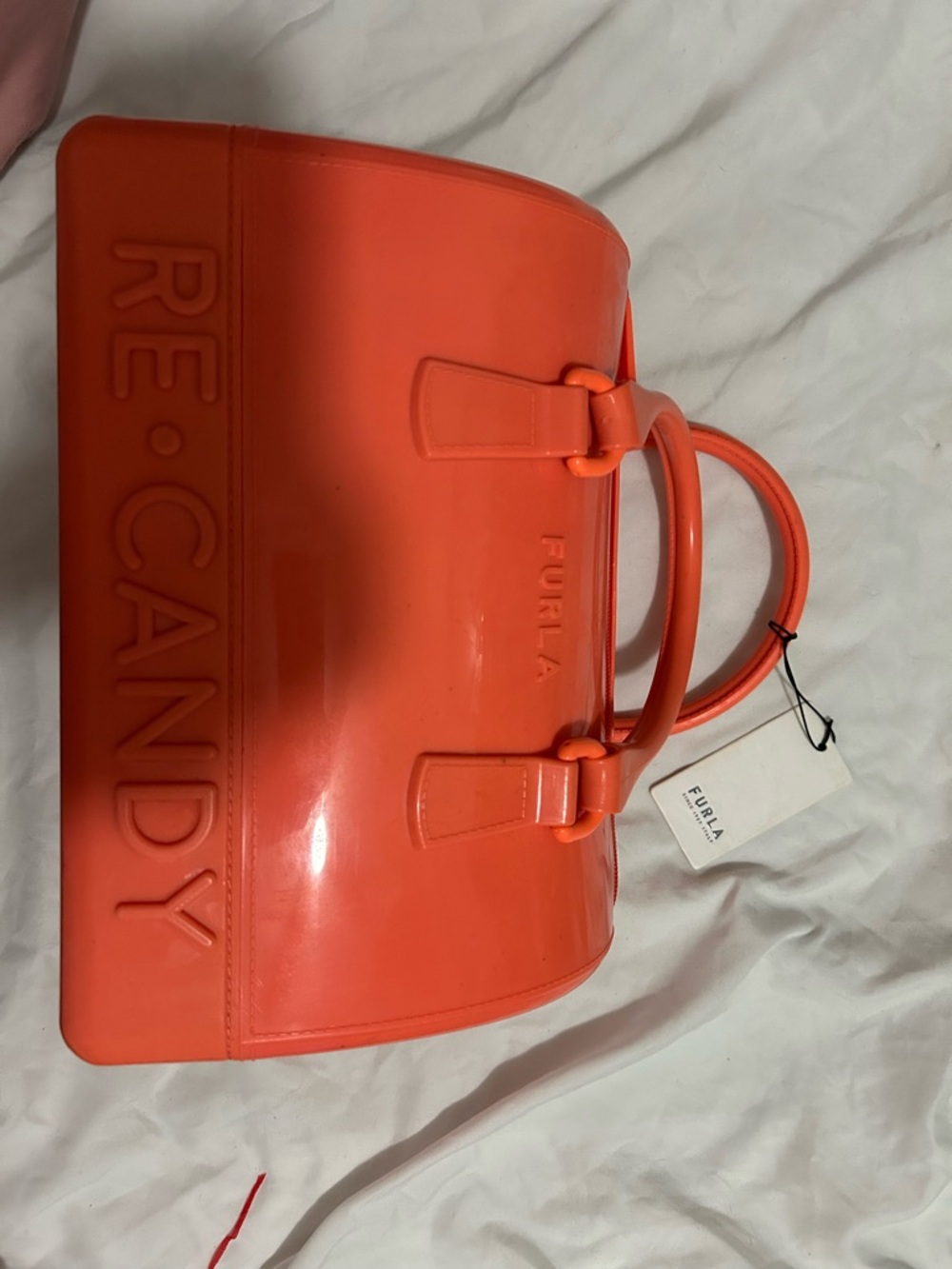 Furla R.E.Candy Tote in Bright Orange